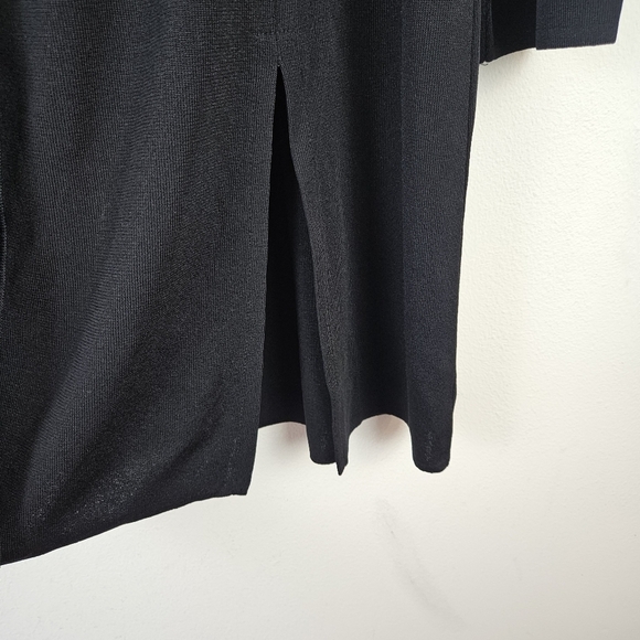 Exclusively Misook Black Embellished Longline Cardigan Size Large - Picture 4 of 7